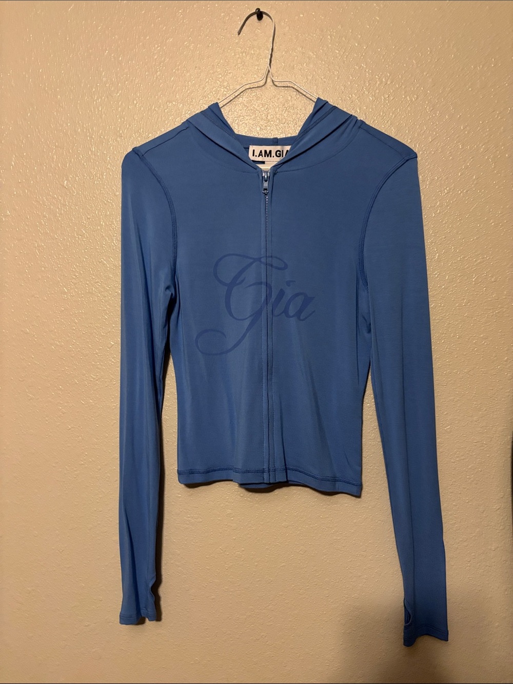 I.AM.GIA Dusty Blue Zip Hoodie